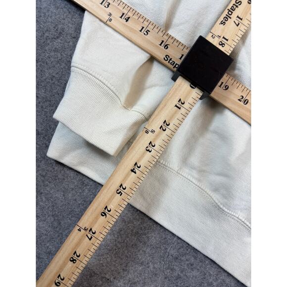 VINTAGE 90s Sweatshirt Womens Large White Embroidered Cardinal Birds Crew Neck - Picture 3 of 5